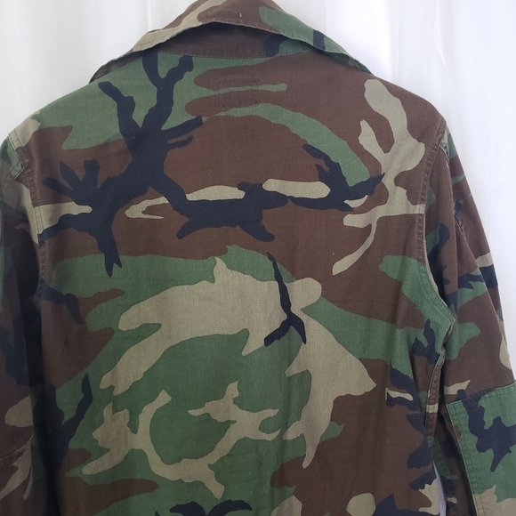Army combat field jacket green camouflage vintage authentic Edgar Industries med - Picture 6 of 8